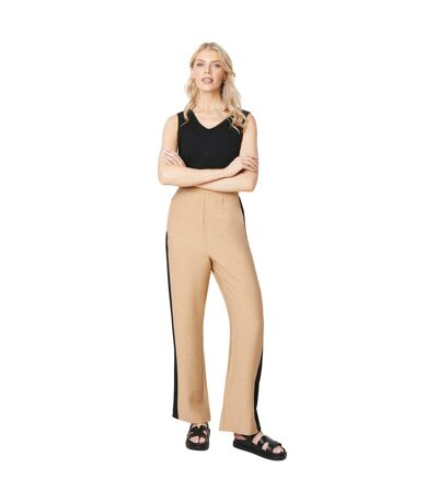 Womens/ladies Side Stripe Trousers Tan Debenhams