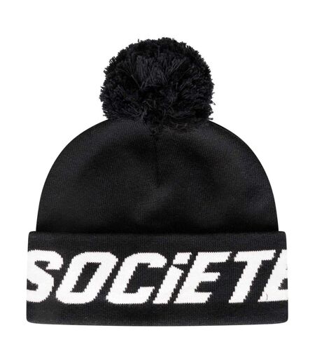 Bonnet Motif/style Lettrage Noir Blanc Societe Noir