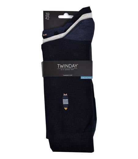 Chaussettes Homme TWINDAY Qualité et Confort-Assortiment modèles photos selon arrivages- Pack de 12 Paires Surprise TWINDAY