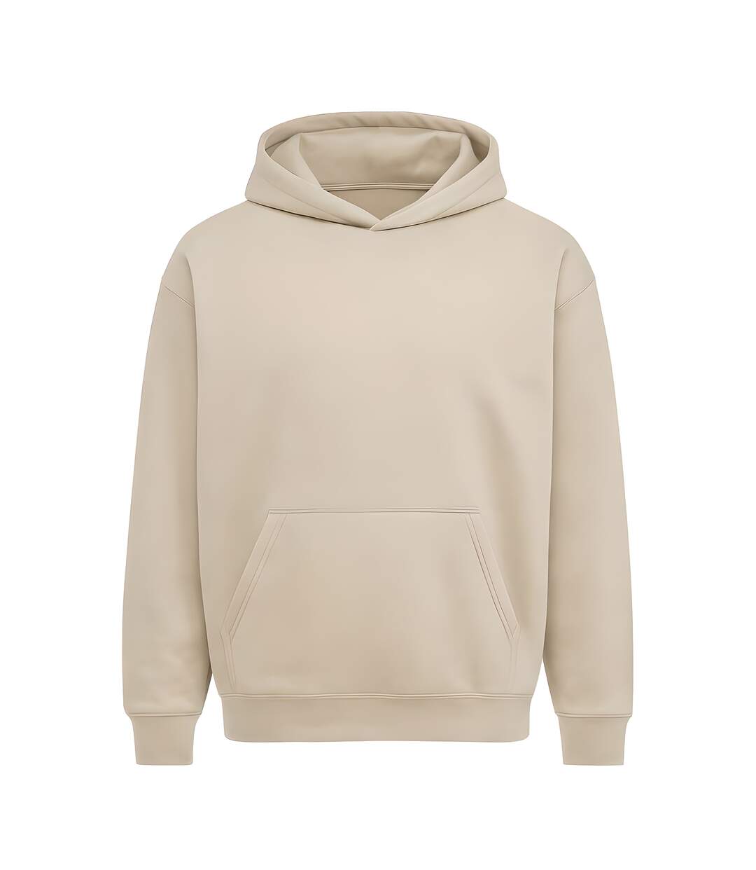 Sweat À Capuche Heavy Bass Homme Beige Gris Anthem-1