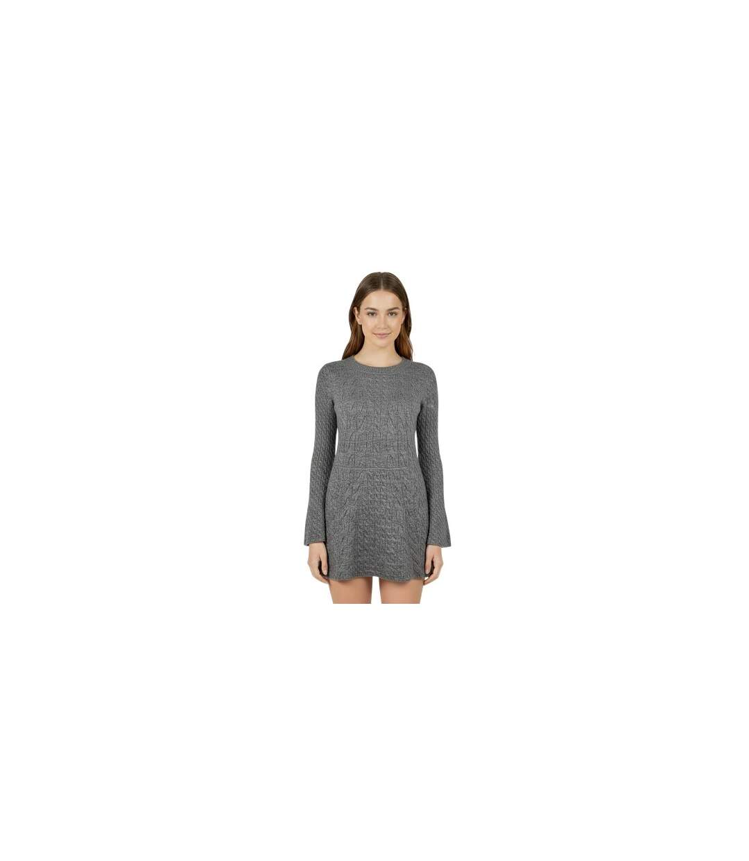 Robe Pull Motif/style Maille Torsadée Femme Charbon Chiné Jack Wills-1