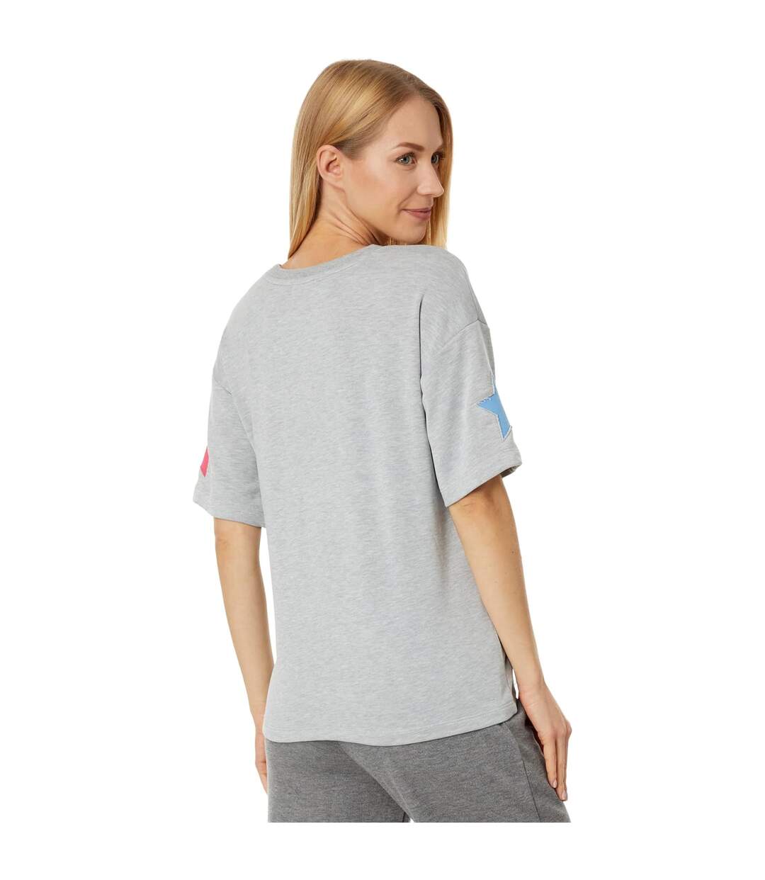 T-shirt Motif/style Étoile Femme Gris Chiné Chiné PJ Salvage-2