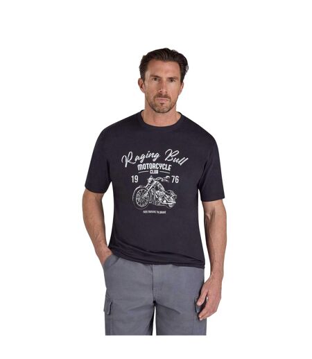 T-shirt Motorcycle Club Homme Noir Raging Bull