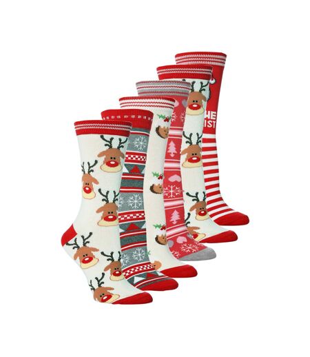 Ladies Festive Feet Christmas Novelty Socks