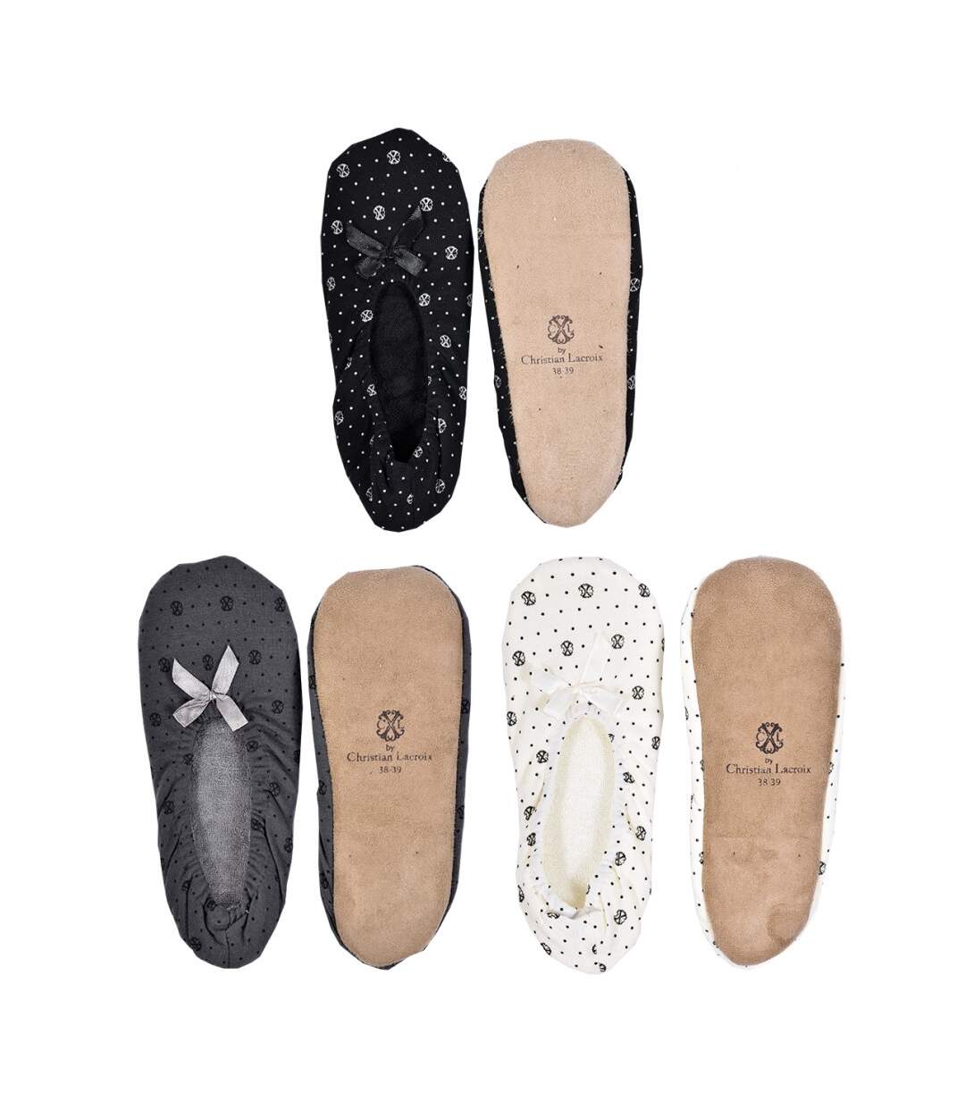 Pantoufles Femme CHRISTIAN LACROIX Confort Premium - Pack de 3-1