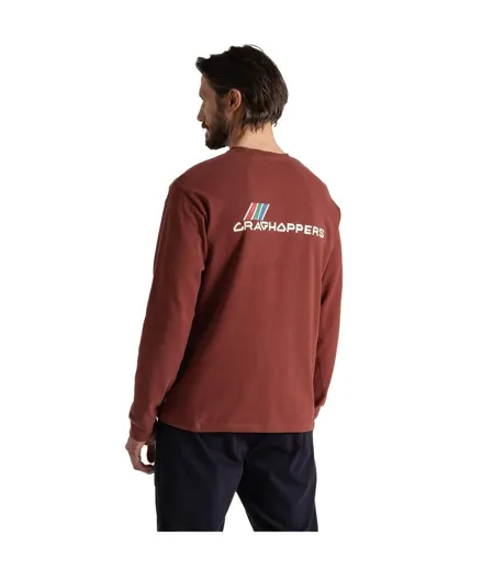 Mens Dillisk Ii Long-sleeved T-shirt Axinite Red Craghoppers