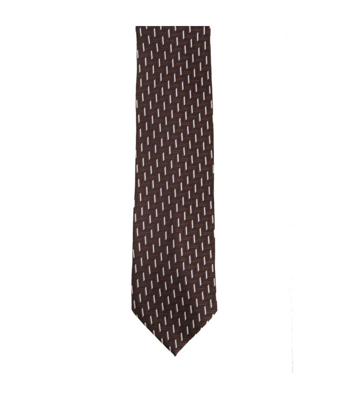 Premier Tie - Mens Zig Zag Work Tie (Brown) (One Size) - UTRW1158