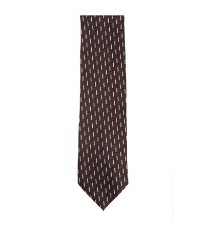Premier Tie - Mens Zig Zag Work Tie (Brown) (One Size)