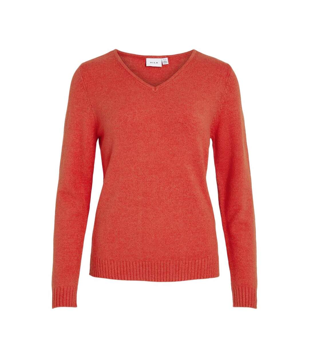 Pull Col V Rouge Femme Vila 69 - S