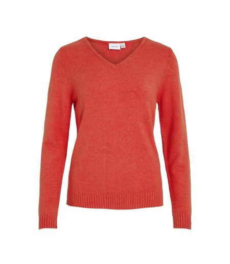 Pull Col V Rouge Femme Vila 69 - M