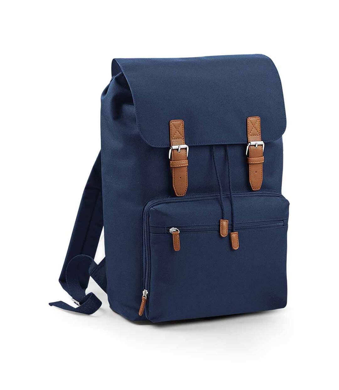 Sac à dos vintage avec compartiment pour ordinateur - BG613 - bleu marine-1
