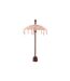 Parasol Déco Pompons & Coquillages 57cm Saumon