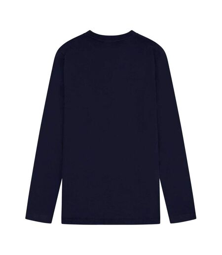 T-shirt Manches Longues Motif/style Logo Ovale Homme Bleu Marine Fenchurch