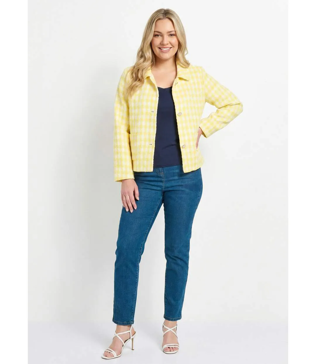 Veste pied de poule courte-3