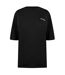 Womens/ladies Logo Crew Neck Regular T-shirt Black USA Pro-2