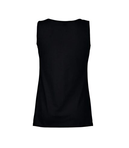 Womens/Ladies Value Fitted Tank Top (Jet Black)