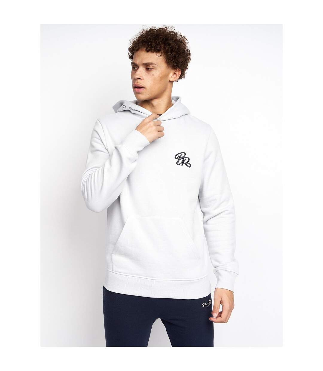 Sweat à capuche akuno homme bleu pâle Born Rich-1