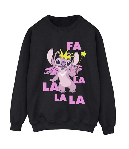 Disney Sweat-shirt Womens/Ladies Lilo & Stitch Angel Fa La La (Noir) - UTBI23076