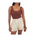 Womens/ladies Lace Trim Ribbed Bodysuit Chocolate Brave Soul-4