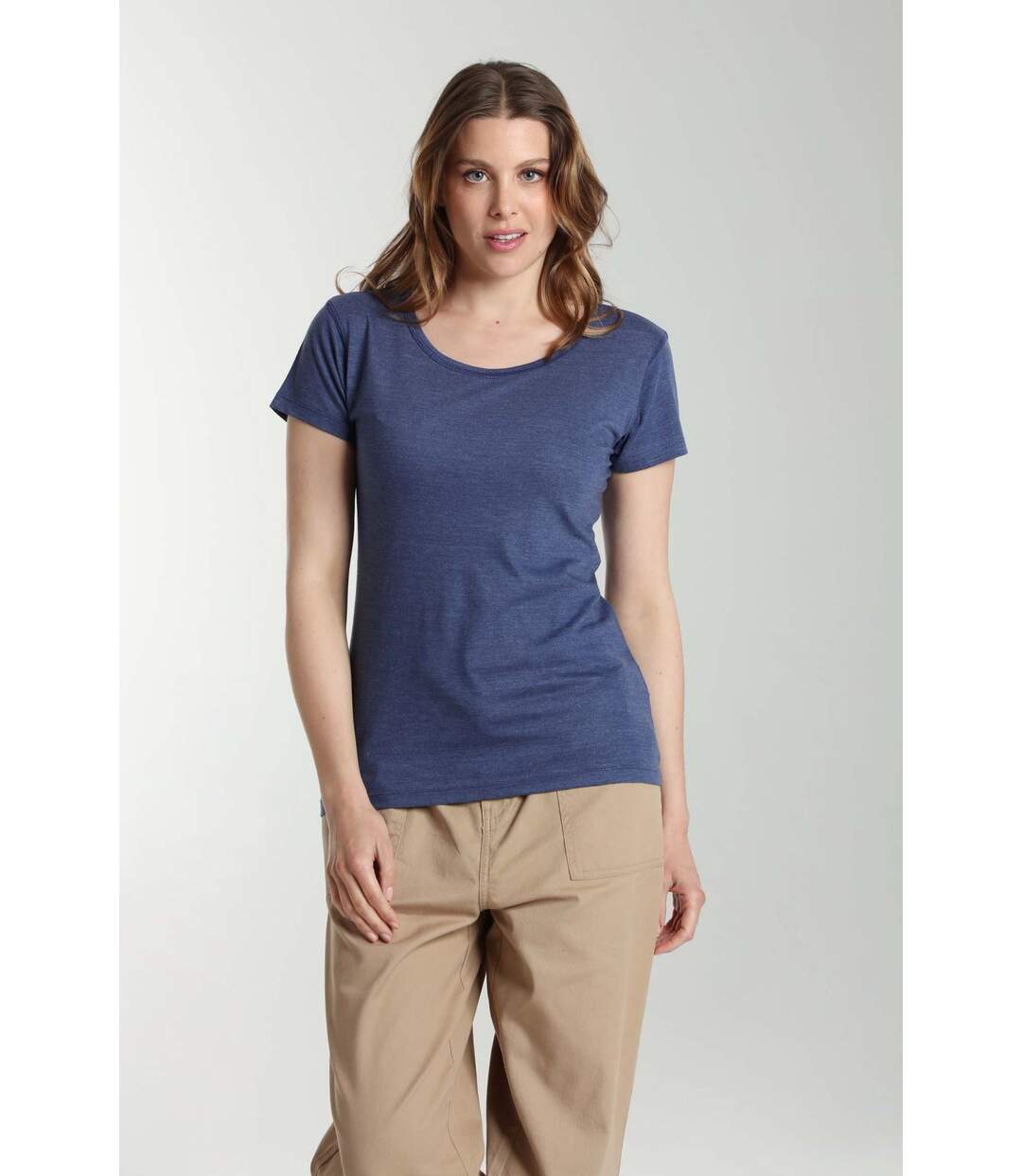 Tee shirt col rond manches courtes femme Marine Twilight  | Gerard Pasquier-3