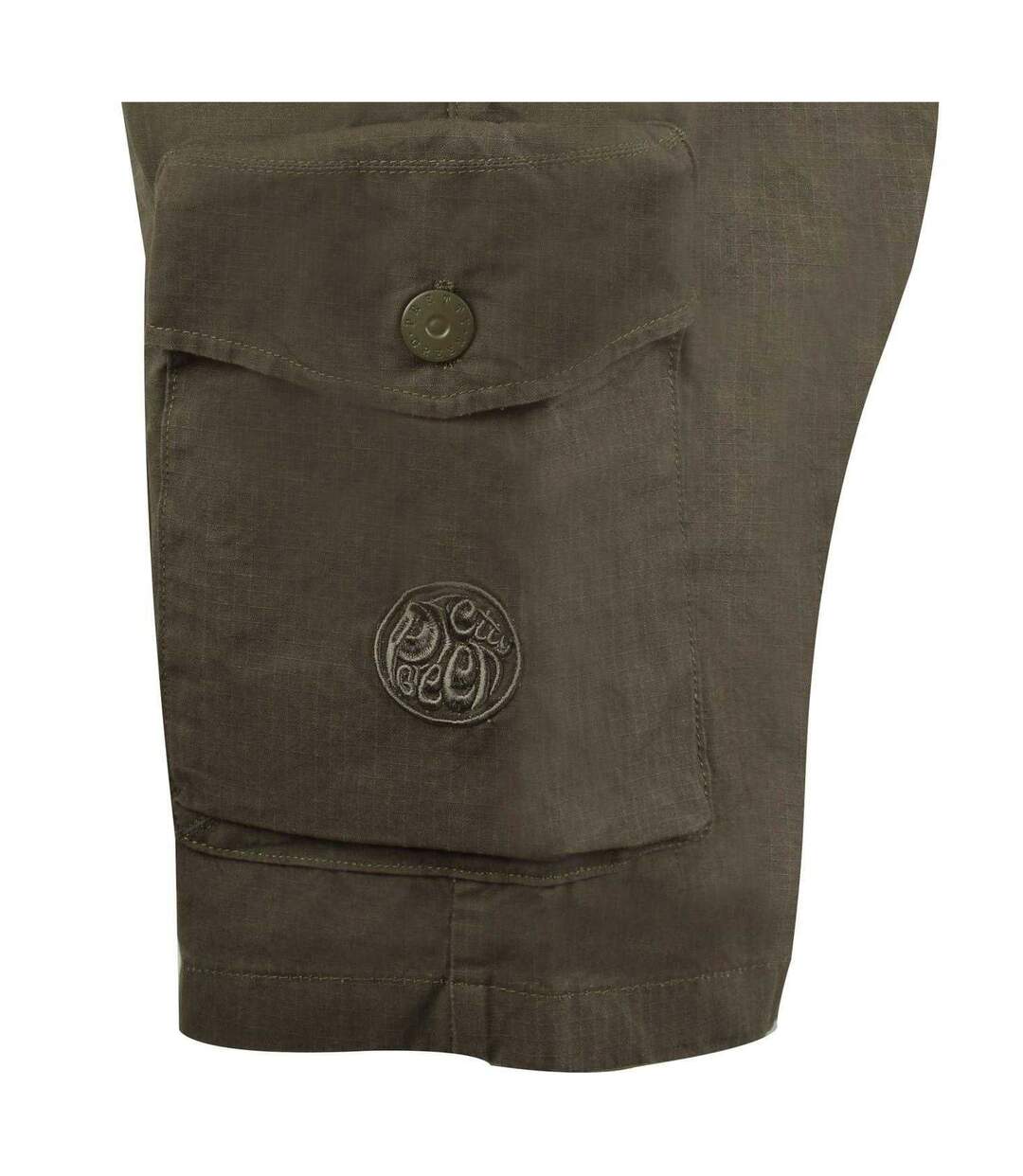 Mens Miles Cargo Shorts Khaki Green Pretty Green-3