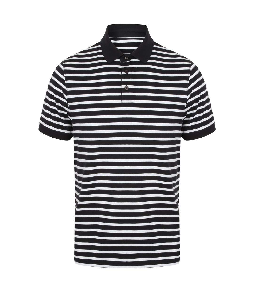 Polo raye homme bleu marine / blanc Front Row-1