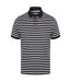 Polo raye homme bleu marine / blanc Front Row-1