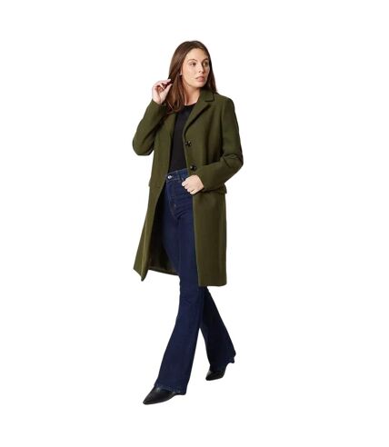 Principles Womens/Ladies Long Length Fitted And Flared Coat (Forest) - UTDH6516