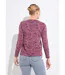 T-shirt jacquard fleuri col rond-2
