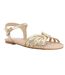 Womens/ladies Lilou Leather Sandals Gold Dune London-4