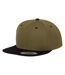 Casquette Ajustable Motif/style Deux Tons Olive Noir Flexfit-1