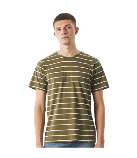 T-shirt Motif/style À Rayures Homme Vert Kaki Pretty Green