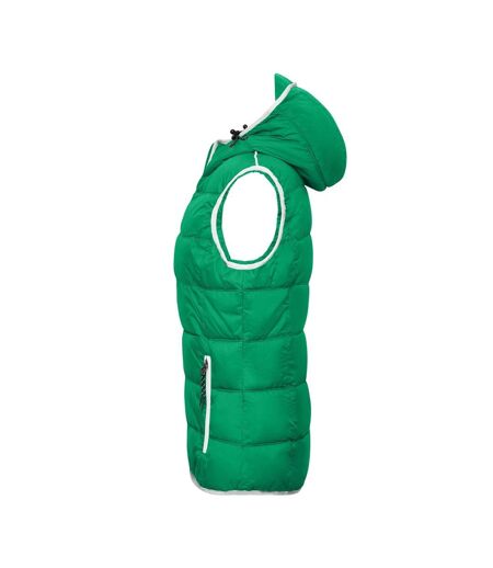 Veste Sans Manches Maritime Homme Vert Irlandais Blanc James And Nicholson