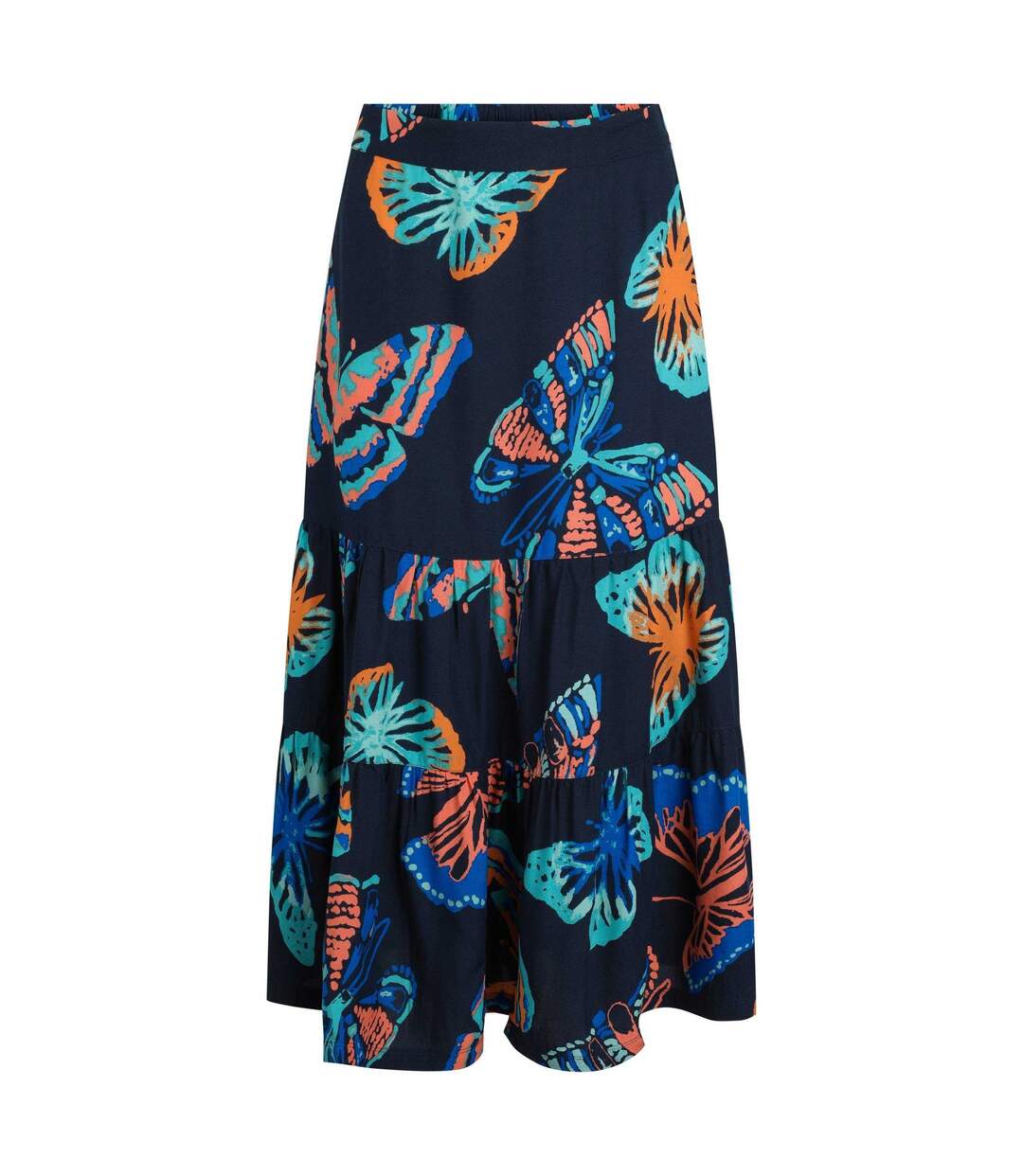 Jupe mi-longue cassis liva femme bleu foncé Weird Fish-1