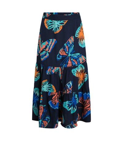 Jupe mi-longue cassis liva femme bleu foncé Weird Fish
