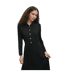 Womens/ladies Lucia Collared Midi Dress Black Finery-2