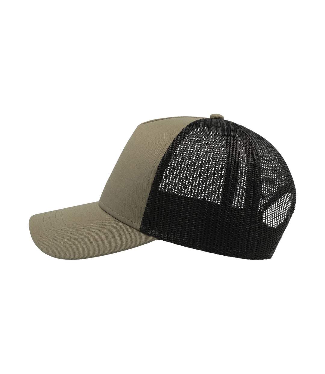 Casquette style trucker rapper mixte olive / noir Atlantis-3