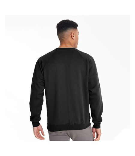 Maddins Mens Colorsure Plain Crew Neck Sweatshirt (Black) - UTRW842