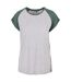 T-shirt Femme Gris Clair Vert Urban Classics-1