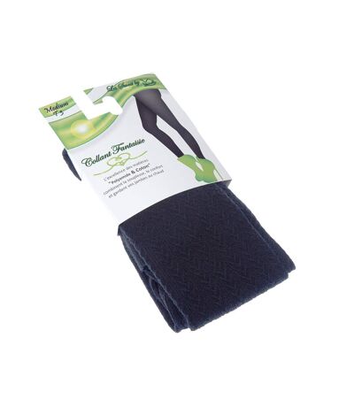 Collant chaud - 1 paire - Unis effet de maille - Ultra opaque - Mat - Gousset polyamide - Motif tricoté - Confort - Noir - Les Sweet