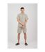 Mens cadby textured cargo shorts light sand Brave Soul