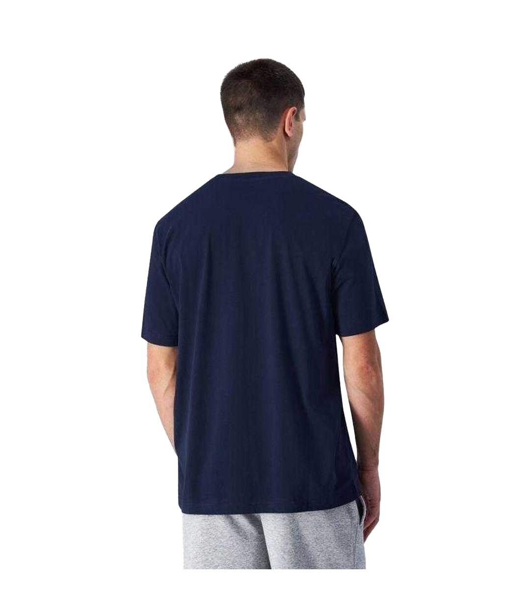 T-shirt Motif/style Logo Homme Bleu Marine Champion-3