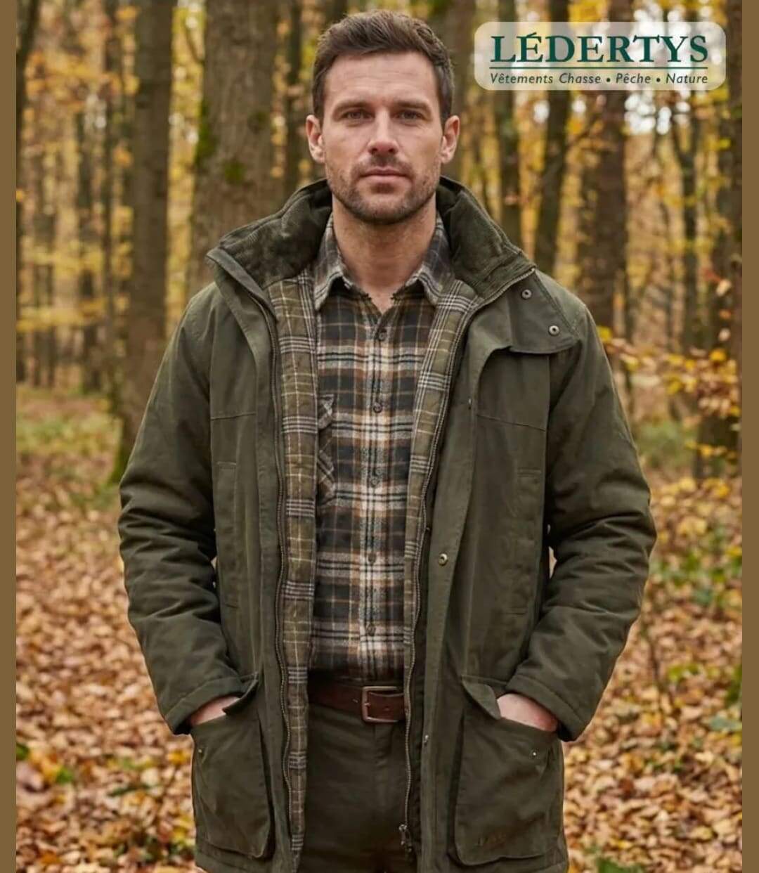 Veste de Chasse Ledertys Farmer LY0006 Étanche avec Carnier-1