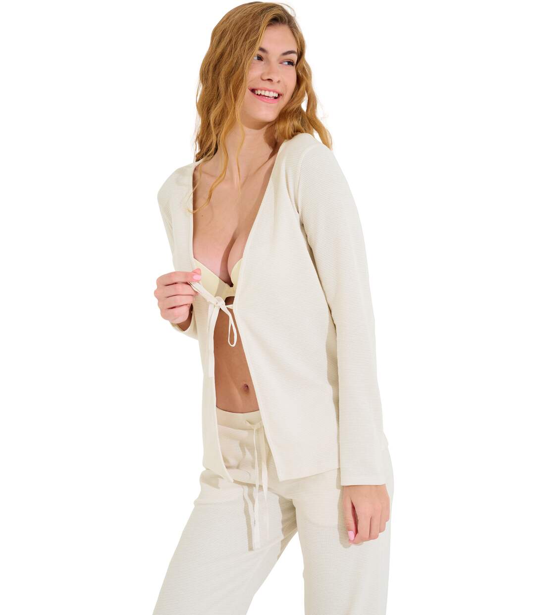 Veste cardigan d'intérieur manches longues Freely Lisca Cheek-2