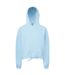 Womens/ladies cropped oversize hoodie sky blue TriDri