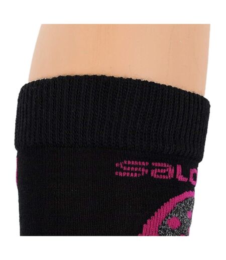 Chaussettes De Ski Motif/style Snowboard Adulte Noir Rose Salomon