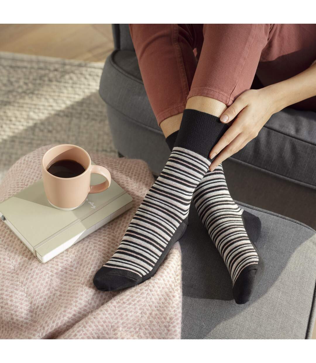Gentle Grip - 6 Paires Chaussettes Femme Coton Douces Sans Élastique-5