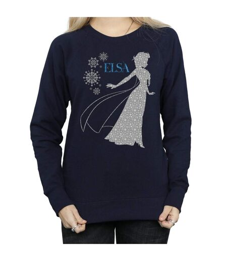 Disney Pantalon de survêtement Frozen Elsa Christmas Silhouette Femmes/Dames (Bleu marine) - UTBI6138