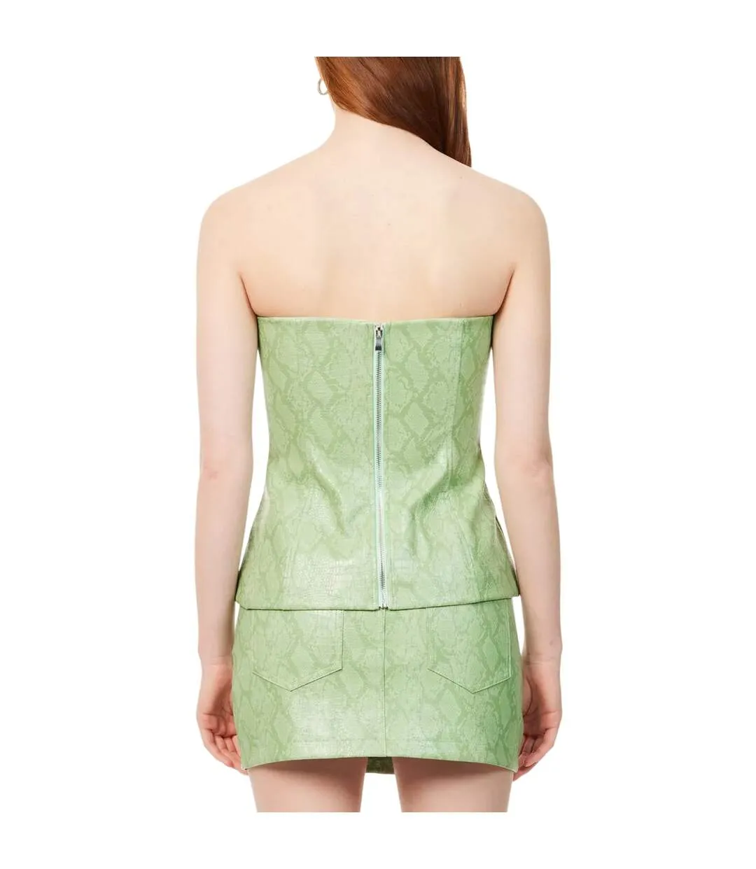 Haut Tube Motif/style Imprimé Serpent Femme Vert AmyLynn-3