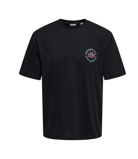 T-Shirt noir homme only & sons tristan